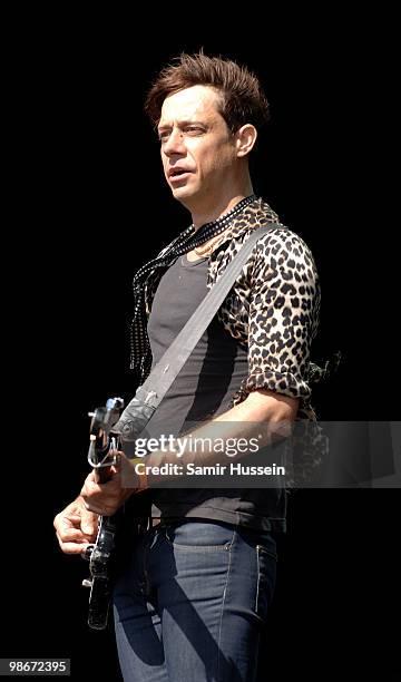 Jamie Hince of The Kills performs at The Mighty Boosh Festival at The Hop Farm on July 5, 2008 in Paddock Wood, Kent, England.