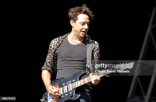 Jamie Hince of The Kills performs at The Mighty Boosh Festival at The Hop Farm on July 5, 2008 in Paddock Wood, Kent, England.