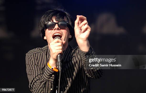 Tim Burgess of The Charlatans performs at The Mighty Boosh Festival at The Hop Farm on July 5, 2008 in Paddock Wood, Kent, England.