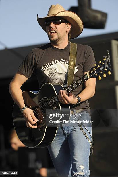 Jason Aldean performs as part of the Stagecoach Music Festival at the Empire Polo Fields on April 25, 2010 in Indio, California.