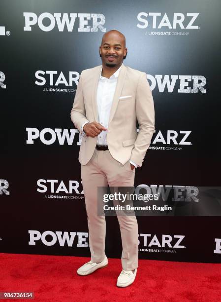 Actor Brandon Victor Dixon poses for a picture during the "Power" Season 5 premiere at Radio City Music Hall on June 28, 2018 in New York City.