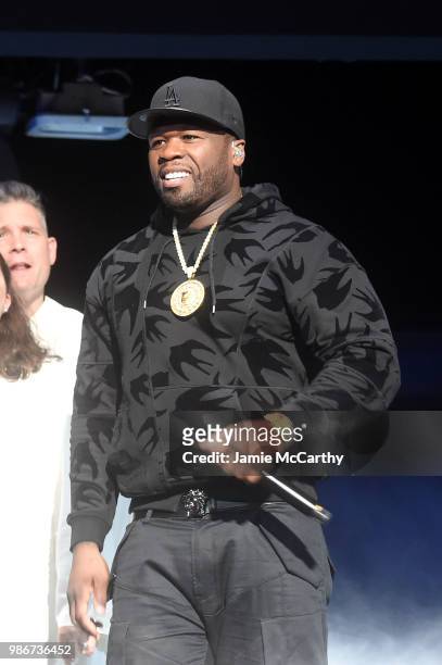 Curtis "50 cent" Jackson performs onstage during the Starz "Power" The Fifth Season NYC Red Carpet Premiere Event & After Party on June 28, 2018 in...