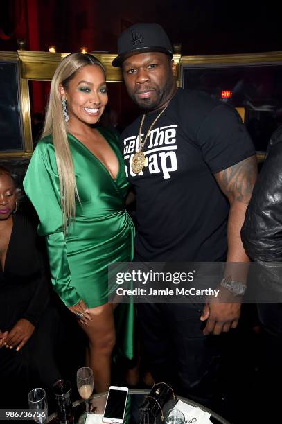 La La Anthony and Curtis "50 cent" Jackson attend the Starz "Power" The Fifth Season NYC Red Carpet Premiere Event & After Party on June 28, 2018 in...