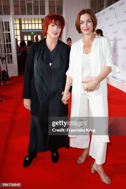 Regina Ziegler and Aglaia Szyszkowitz attend the Emotion Award at Curiohaus on June 28, 2018 in Hamburg, Germany.