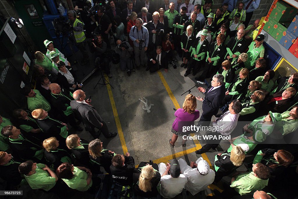 Gordon Brown Campaigns Along The South Coast
