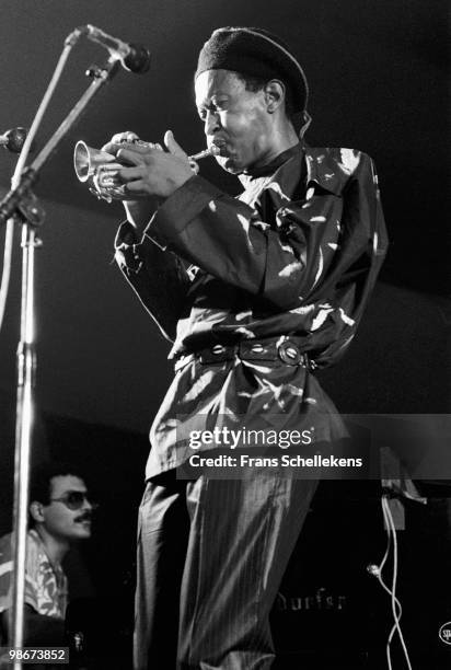 Don Cherry plays the pocket trumpet live on stage at the North Sea Jazz Festival in The Hague, Holland on July 12 1984
