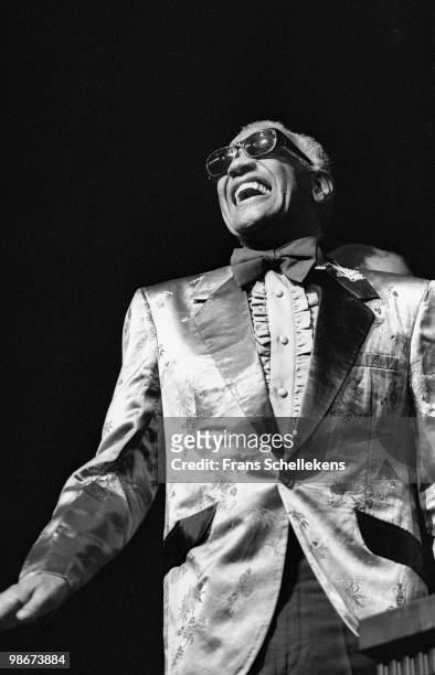 Ray Charles performs live on stage at the North Sea Jazz Festival in The Hague, Holland on July 07 1988