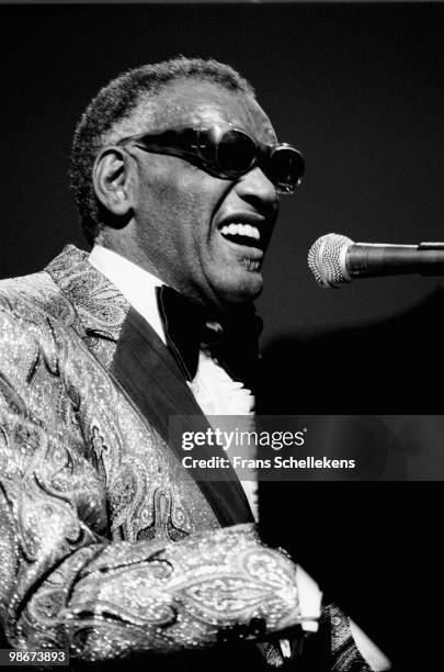 Ray Charles performs live at the North Sea Jazz Festival in The Hague, Holland on July 09 1983