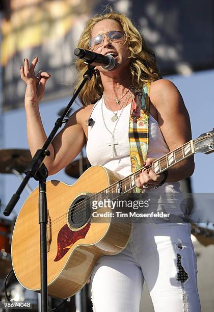 Heidi Newfield performs as part of the Stagecoach Music Festival at the Empire Polo Fields on April 25, 2010 in Indio, California.