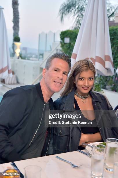 Scott Lipps and Rola attend Diesel Presents Scott Lipps Photography Exhibition 'Rocks Not Dead' at Sunset Tower on June 28, 2018 in Los Angeles,...