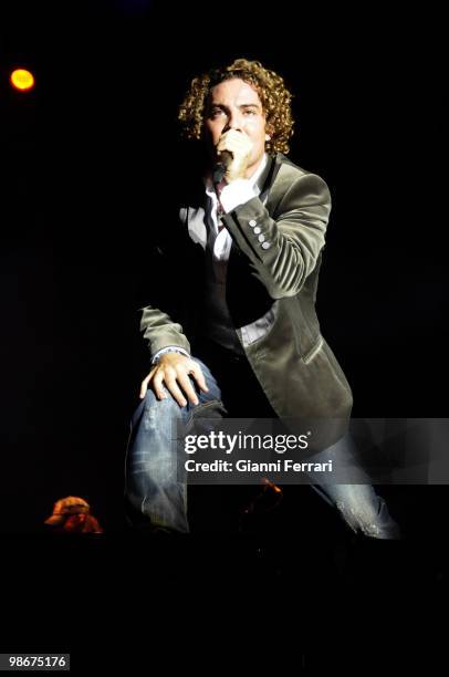 The singer David Bisbal in a concert in Cibeles's Plaza of Madrid 27 September 2009, Madrid, Spain. . El cantante David Bisbal en un concierto en la...