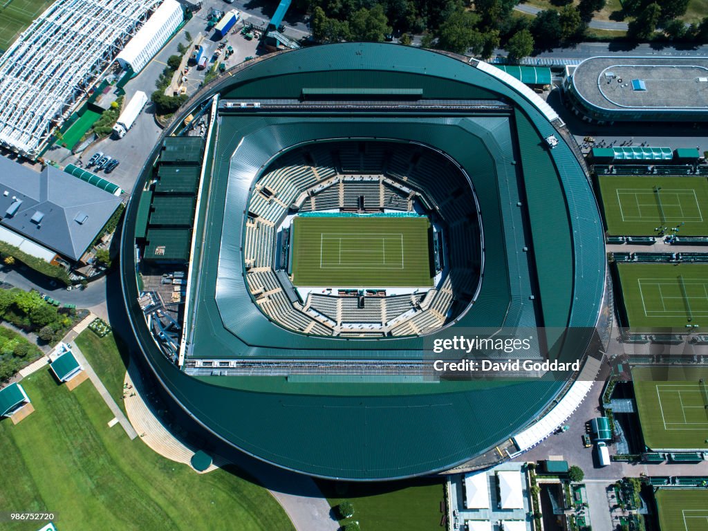 Aerial View of the No.1 Court, All England Lawn Tennis Club, Wimbledon