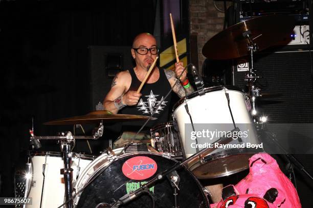 Tony Ferro of Green Jelly performs at Reggie's Rock Club in Chicago, Illinois on APRIL 21, 2010.