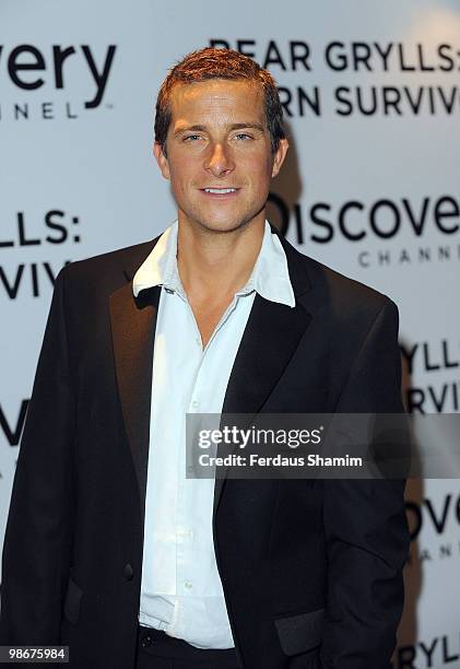 Bear Grylls attends the TV premiere of Bear Grylls: Born Survivor at Empire Leicester Square on April 26, 2010 in London, England.