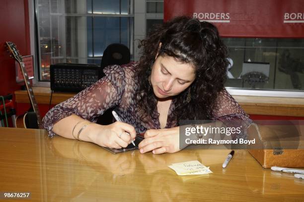Jazz performer Anat Cohen signs copies of her cd, "Clarinetwork: Live at the Village Vanguard" at Borders Books And Music in Chicago, Illinois on...