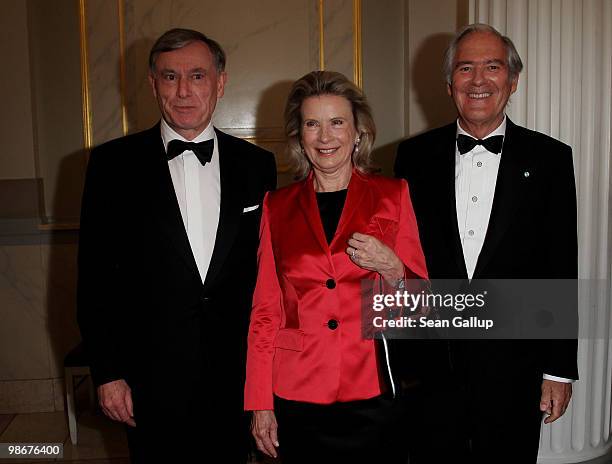 German President Horst Koehler, Karin Berger and Roland Berger attend the Roland Berger Award for Human Dignity 2010 at the Konzerthaus am...
