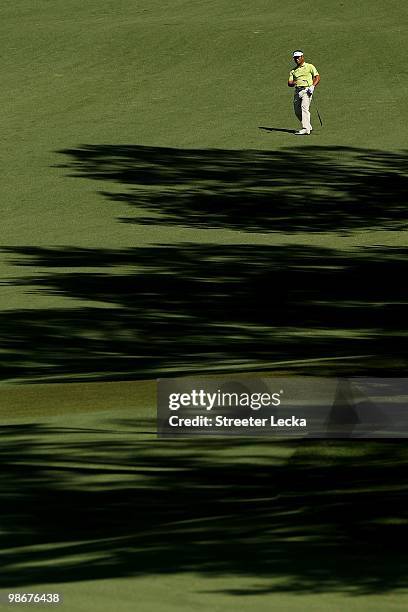 Choi during the second round of the 2010 Masters Tournament at Augusta National Golf Club on April 9, 2010 in Augusta, Georgia.