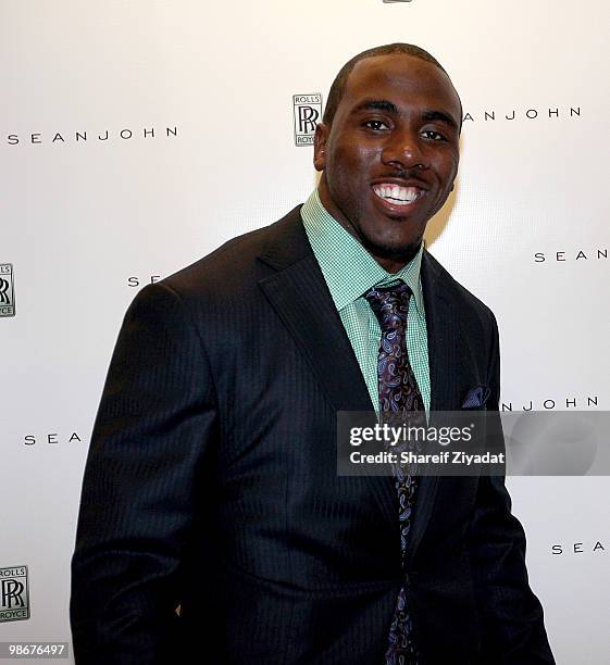 Spiller visits the Sean John Store on April 25, 2010 in New York City.