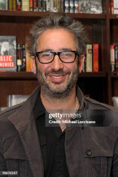 Writer/comedian David Baddiel attends the Panel & Tribeca Talks: "Pen To Paper" during the 2010 Tribeca Film Festival at Barnes & Noble Tribeca on...