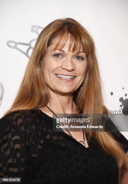 Actress Dendrie Taylor arrives at the "1/1" Los Angeles Premiere at The Ray Stark Family Theatre on June 28, 2018 in Los Angeles, California.