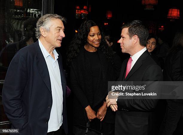 Tribeca Film Festival co-founder, Robert De Niro, Grace Hightower and US Economic Envoy to Northern Ireland Declan Kelly attend the Director's Brunch...