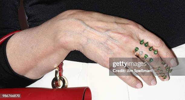 Actress Patricia Clarkson, jewelry detail, attends the "Sharp Objects" screening and conversation at 92nd Street Y on June 28, 2018 in New York City.