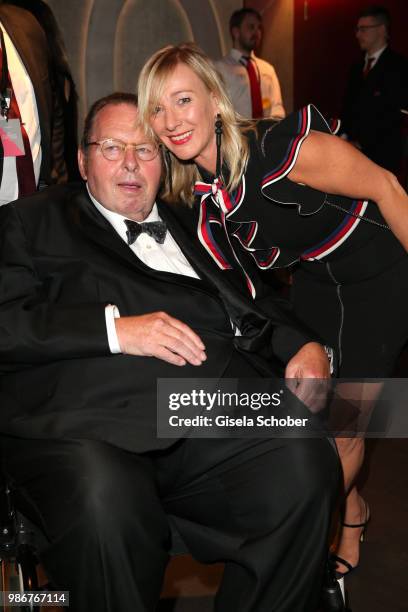 Ottfried Fischer and his girlfriend Simone Brandlmeier during the opening night of the Munich Film Festival 2018 at Mathaeser Filmpalast on June 28,...