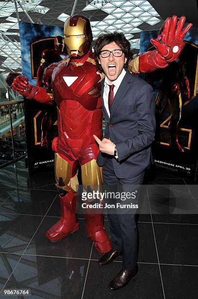 Alex Zane attends VIP screening of 'Iron Man 2' at Vue West End on April 26, 2010 in London, England.