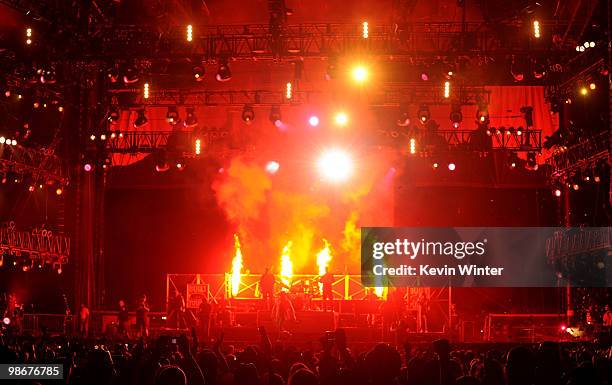 Musician Toby Keith performs during day 2 of Stagecoach: California's Country Music Festival 2010 held at The Empire Polo Club on April 25, 2010 in...