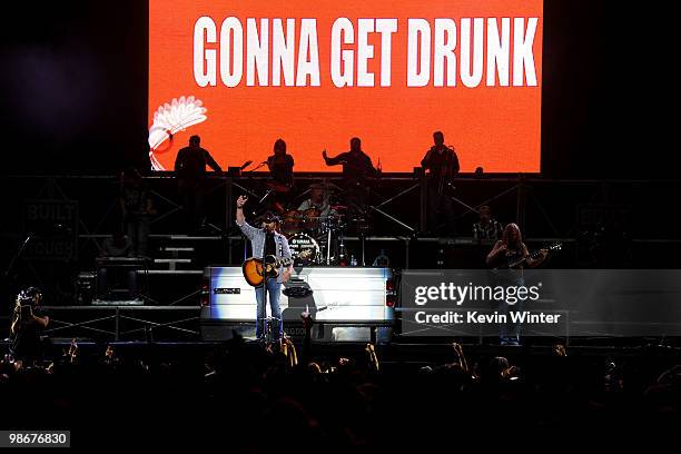 Musician Toby Keith performs during day 2 of Stagecoach: California's Country Music Festival 2010 held at The Empire Polo Club on April 25, 2010 in...