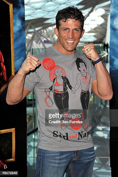 Alex Reid attends VIP screening of 'Iron Man 2' at Vue West End on April 26, 2010 in London, England.