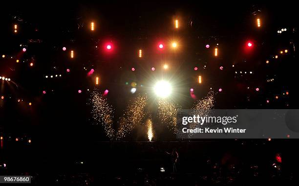 Musician Toby Keith performs during day 2 of Stagecoach: California's Country Music Festival 2010 held at The Empire Polo Club on April 25, 2010 in...