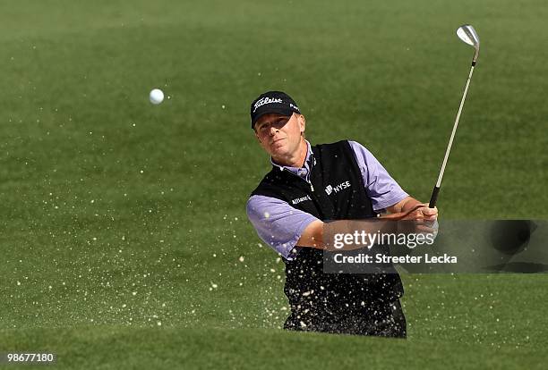 Steve Stricker during the second round of the 2010 Masters Tournament at Augusta National Golf Club on April 9, 2010 in Augusta, Georgia.