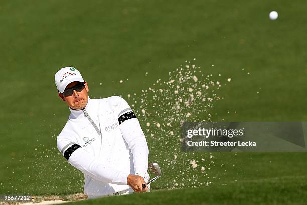 Henrik Stenson during the second round of the 2010 Masters Tournament at Augusta National Golf Club on April 9, 2010 in Augusta, Georgia.