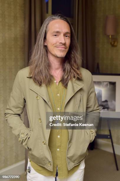 Brandon Boyd attends Diesel Presents Scott Lipps Photography Exhibition 'Rocks Not Dead' at Sunset Tower on June 28, 2018 in Los Angeles, California.