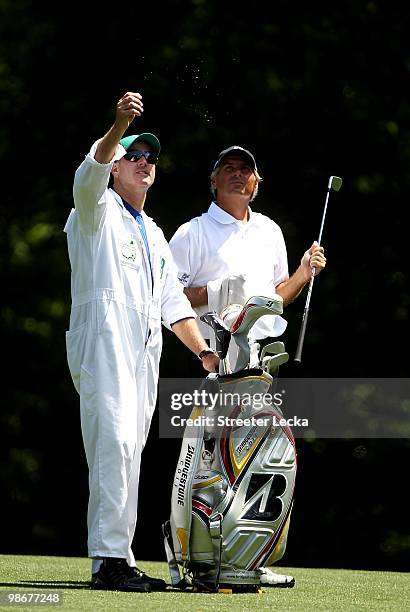 Fred Couples during the second round of the 2010 Masters Tournament at Augusta National Golf Club on April 9, 2010 in Augusta, Georgia.