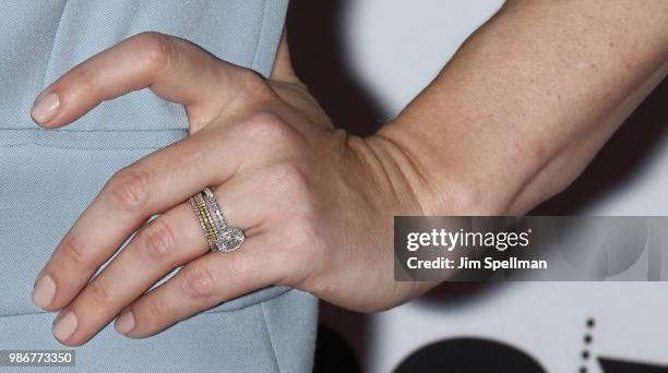 Actress/executive producer Amy Adams, jewelry detail, attends the "Sharp Objects" screening and conversation at 92nd Street Y on June 28, 2018 in New...