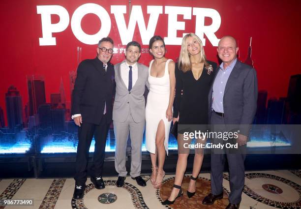 Mark Canton, Jerry Ferrara, Breanne Racano, Tina Trahan and Chris Albrecht attend the Starz "Power" The Fifth Season NYC Red Carpet Premiere Event &...