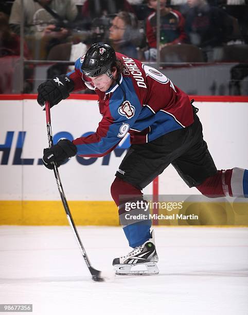 Matt Duchene of the Colorado Avalanche skates prior to the game against the San Jose Sharks in Game Six of the Western Conference Quarterfinals...