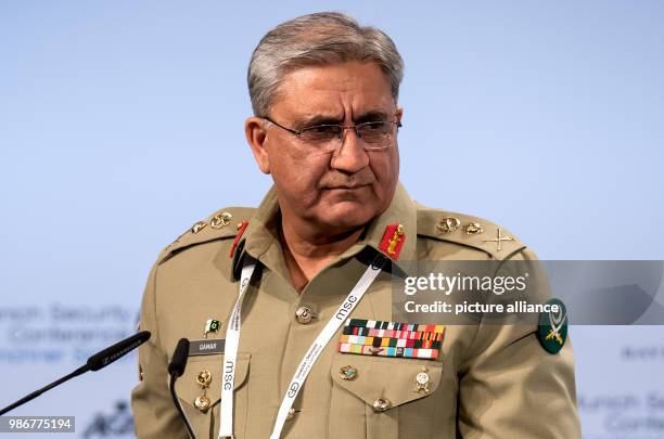 Qamar Javed Bajwa, Chief of Pakistan Army Staff, delivers a speech at the 54th Munich Security Conference in Munich, Germany, 16 February 2018. More...