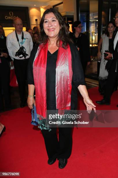 Eva Mattes during the opening night of the Munich Film Festival 2018 reception at Hotel Bayerischer Hof on June 28, 2018 in Munich, Germany.