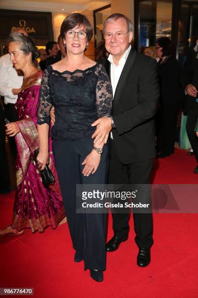 Heidrun Teusner Krol and Joachim Krol during the opening night of the Munich Film Festival 2018 reception at Hotel Bayerischer Hof on June 28, 2018...