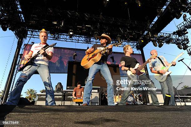 Musician Jason Aldean performs during day 2 of Stagecoach: California's Country Music Festival 2010 held at The Empire Polo Club on April 25, 2010 in...