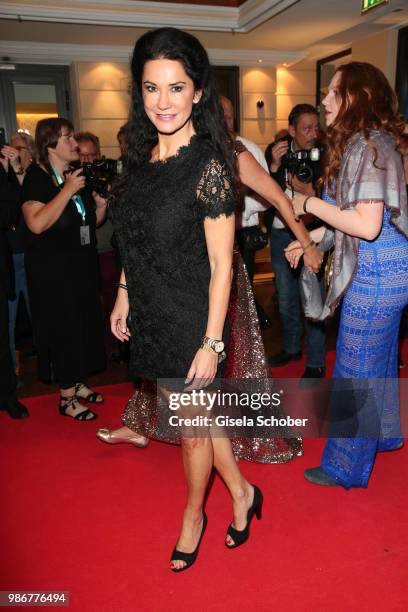 Mariella Ahrens during the opening night of the Munich Film Festival 2018 reception at Hotel Bayerischer Hof on June 28, 2018 in Munich, Germany.