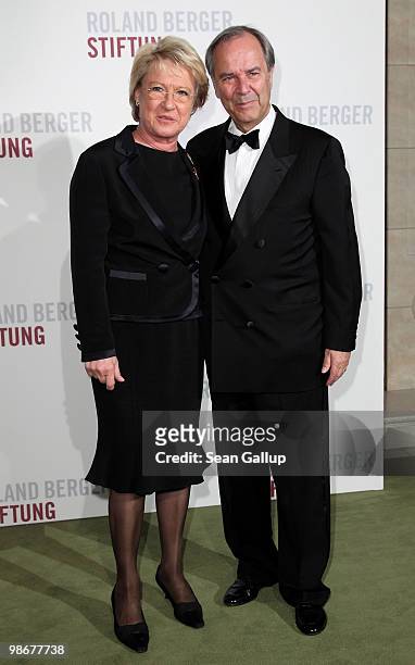 Television journalist Dieter Stolte and wife Petra attend the Roland Berger Award for Human Dignity 2010 at the Konzerthaus am Gendarmenmarkt on...