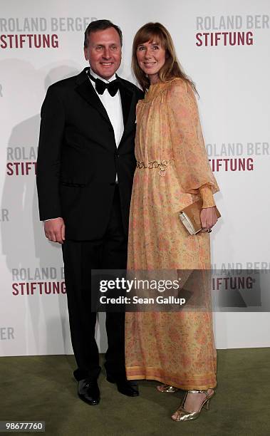 Russian ambassador to Germany Vladimir Kotenev and his wife Maria attend the Roland Berger Award for Human Dignity 2010 at the Konzerthaus am...