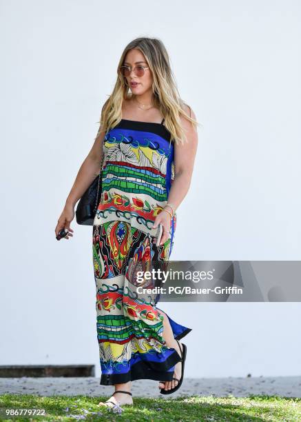 Hilary Duff is seen on June 28, 2018 in Los Angeles, California.