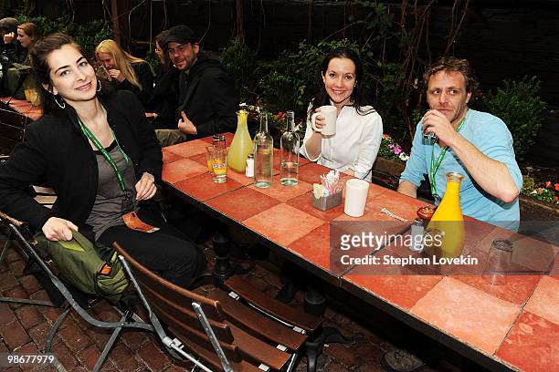 Sara Zandieh, Domenica Cameron-Scorsese and Paul Fraser attend the Director's Brunch during the 2010 Tribeca Film Festival at The Park on April 26,...