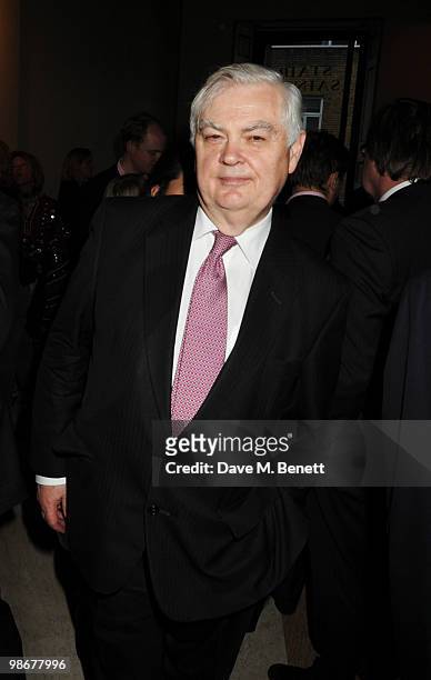 Norman Lamont attends the Rape of Africa private view at Robilant+Voena on April 26, 2010 in London, England.
