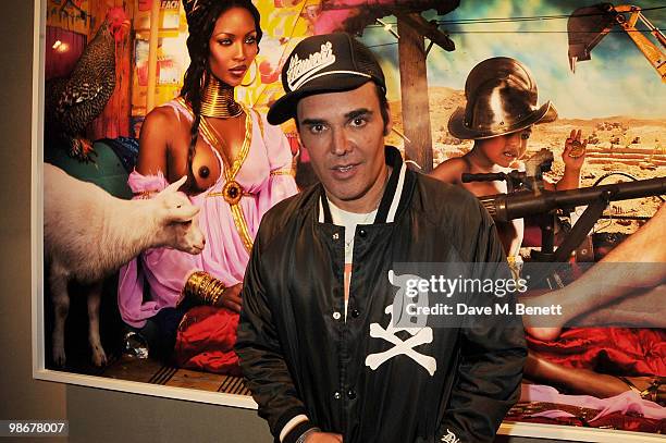 David LaChapelle attends the Rape of Africa private view at Robilant+Voena on April 26, 2010 in London, England.